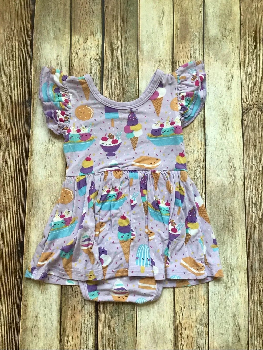 Little Sleepies Ice Cream Skirted Bodysuit